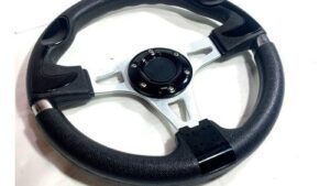 Volante Deportivo Negro-Negro 32cm (Centro Plano) Tuning Automóvil 13" Mod.5182
