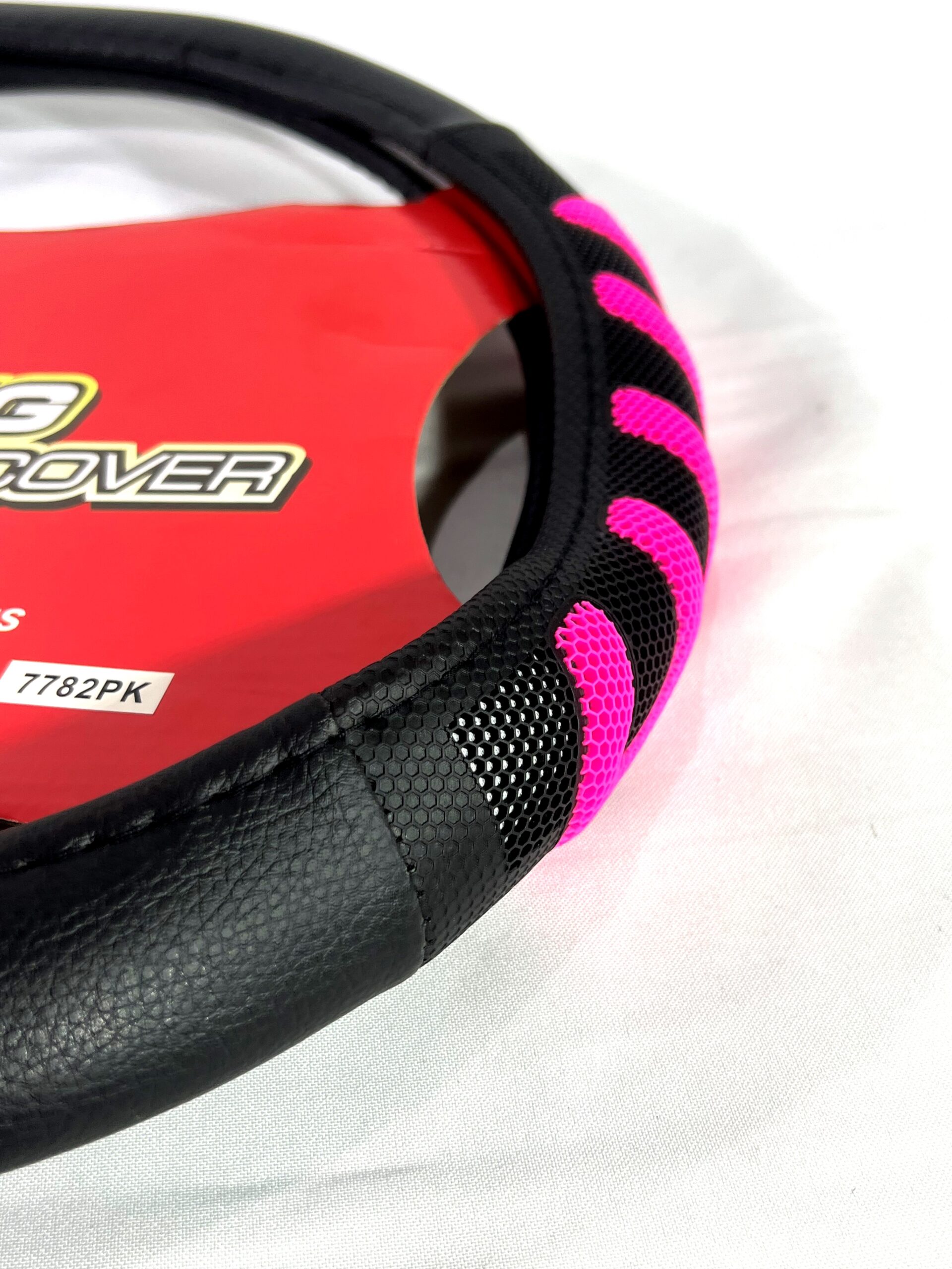 Cubre Volante Universal PVC C/ Detalle Rosado - Diámetro 38cm Dama / Femenino Mod.RO123 - Imagen 5