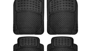 Juego Alfombras Goma Negra Gruesas Calidad 5 Piezas M.4014/33