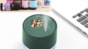 Pack Difusor Humificador Aromatizador Ambiente + 3 Fragancias 10ml / USB Power / Casa o Auto / Luz Led P/Aceites 300ml