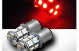 Lamparas 2 Polos 1157 13 Leds - 13SMD 12v Roja Posición/Freno Fijas x Par