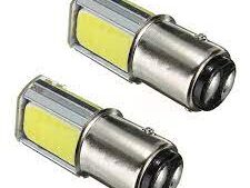 Lamparas 2 Polo 1157 - 4 Cob 33SMD Ultra Brillo 12v Blanca Posición/Frenos Fijas x Par