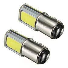 Lamparas 2 Polo 1157 - 4 Cob 33SMD Ultra Brillo 12v Blanca Posición/Frenos Fijas x Par