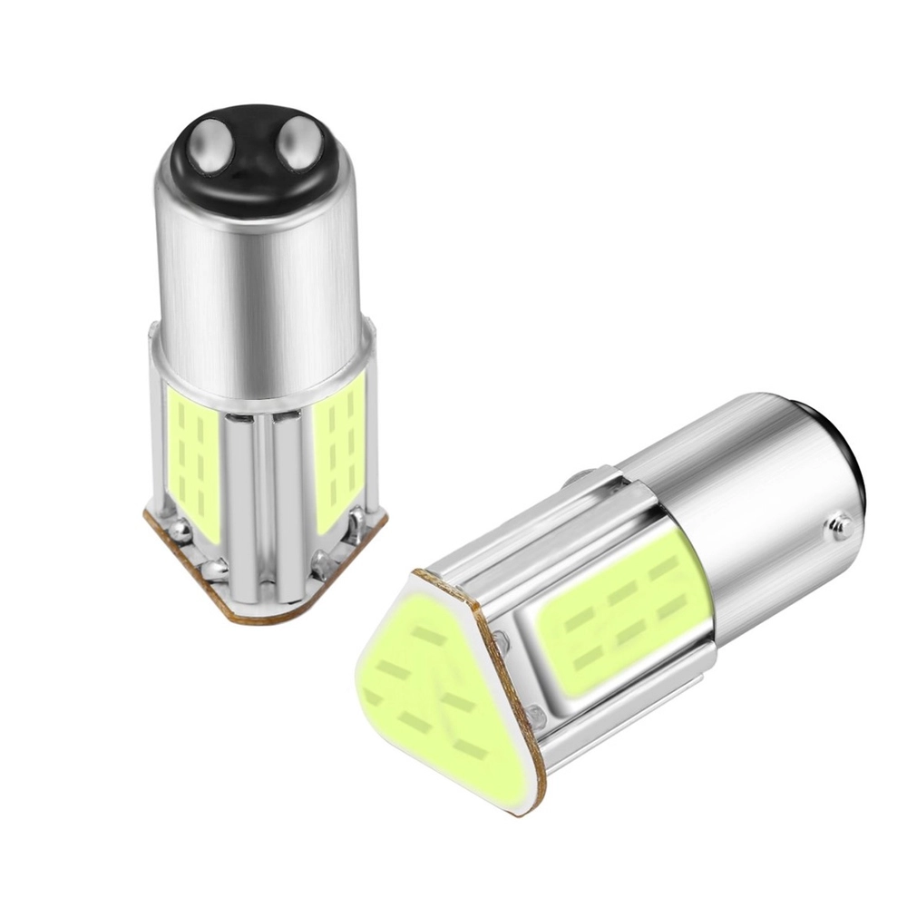 Lamparas 2 Polo 1157 - 4 Cob 33SMD Ultra Brillo 12v Blanca Posición/Frenos Fijas x Par - Imagen 4