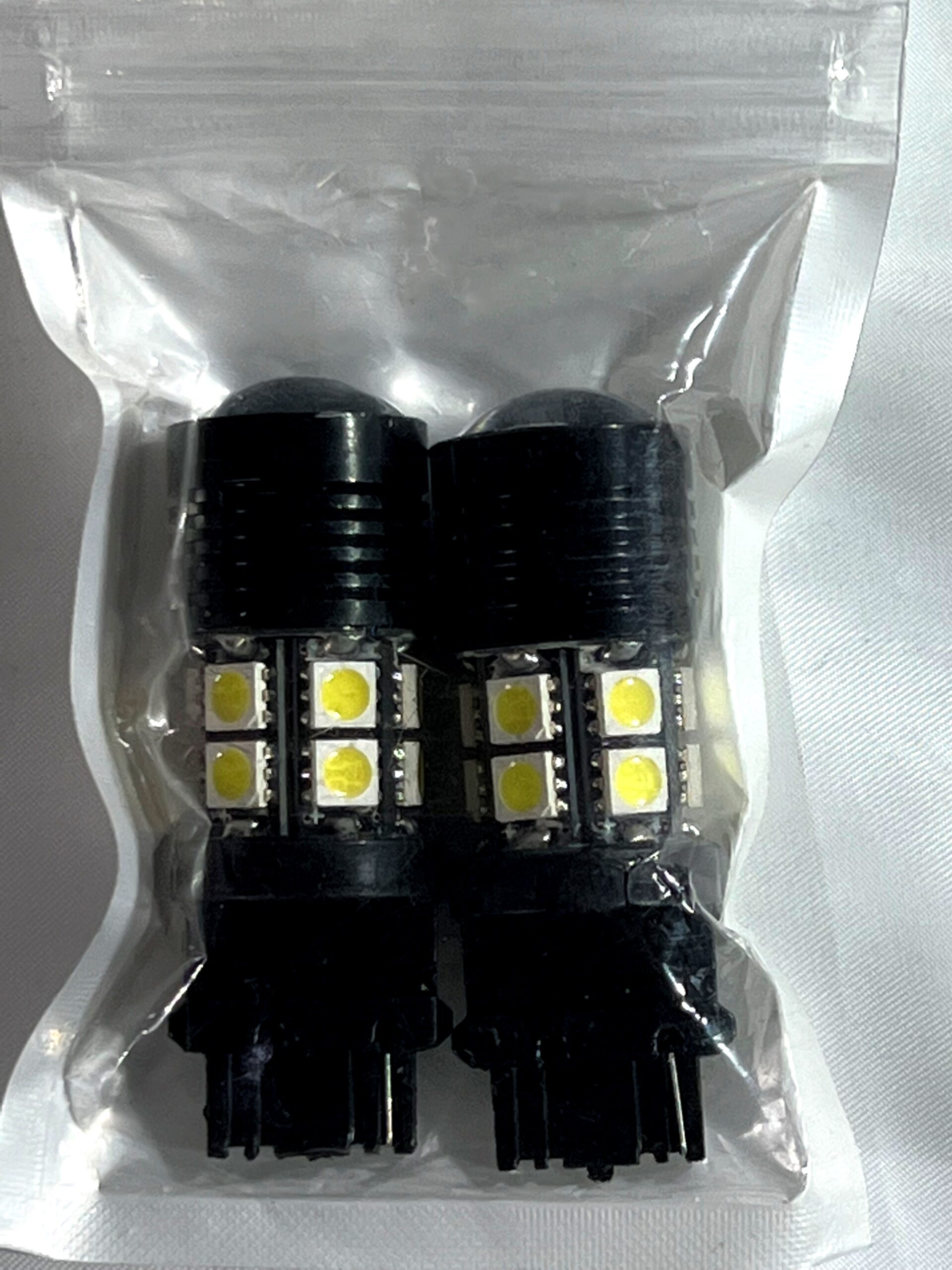 Lamparas T20 1 Polo - 13 Leds+Lupa 5730 - 12v Blanca Ultra Potente P/ Automóviles x Par - Imagen 4