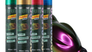 Pintura Aerosol Efecto Camaleón / Efectos Amarillo / Azul / Verde / Rojo x 400ml Mundial Prime