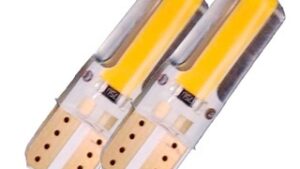 Lamparas T10 Led Cob - Gel Canbus 3W-12v Ambar Interiores & Exterior del Automóviles x Par
