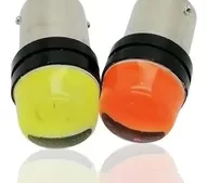 Lamparas 2 Polos 1157 Cob - 12v Gel Silicona / Roja Posición/Freno Fijas x Par