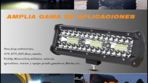 Foco Led Luz Día Caminero 30+30 Leds 12v-120w Power Light White 23.5cmx6.5cm Automóvil / Moto Mod.2116-180 x Unidad