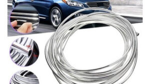 Guarda Protectora Cromada P/Puertas Automóviles de PVC Flexible 7mm x Metro EcoTE