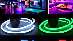 Tira Cable Led Luz Continua / Tipo Neon Flexible + Transformador 12v-220v - 40w 5m  Decoración Hogar Mod.QDLED