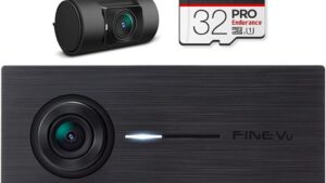 Camara Filmadora FineVu GX33 Full HDR 1920x1080P WiFi Integrado / Dashboard Seguridad P/Parabrisas & Baúl Automóvil + Tarjeta 32G Samsung (Delantera & Trasera) Tecnología Máximo Nivel