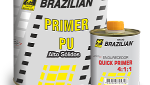 Fondo PU HS Quick Primer Secado Rápido / Gris Relleno C/Catalizador 4+1 Kit Brazilian 750ml