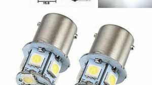 Lamparas 1 Polo 1156 9 Leds - 10SMD 12v Blanca x Par