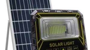 Foco Solar 100w C/Panel Solar & Soporte / Control / Fotocelula / Luz Fría Mod.5824