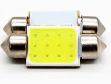 Lampara Tubo 36mm - Plaqueta Cob 16 - 12V Luz Techo Automóvil