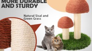 Rascador de Hongos Doble de Sisal Alta Calidad P/Gatos 30cmx36cm - Mod.CTS002