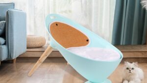 Sillón Cama P/Gatos Retro Concava C/ Rascador Sisal Alta Densidad P/Mascotas 60cmx46cmx45cm - Mod.CA213 Calidad