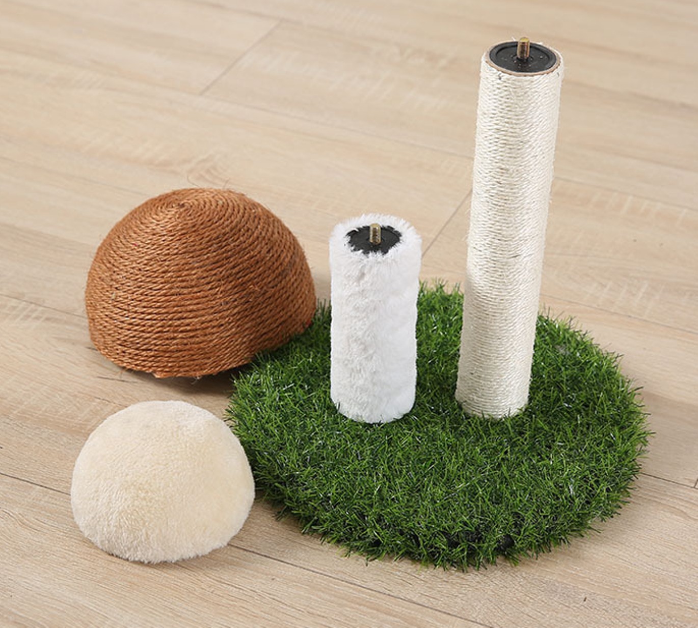 Rascador de Hongos Doble de Sisal Alta Calidad P/Gatos 30cmx36cm - Mod.CTS002 - Imagen 5