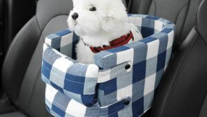 Cama Mascotas P/Autos Gatos & Perros Pequeños Confortable Tela Cuadriculado 43cmx26cmx21cm - Mod. YKBD-00078