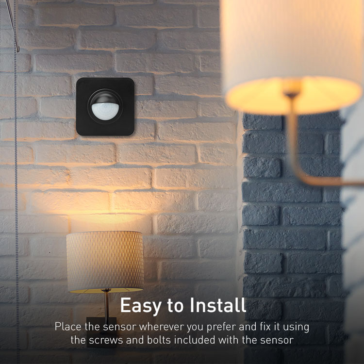 Sensor Smart / PIR Movimiento P/Exteriores Impermeable IP65 / Uso WiFi / Control en Celular & Alexa / APP Tuya / 75mmx75mm - Imagen 2