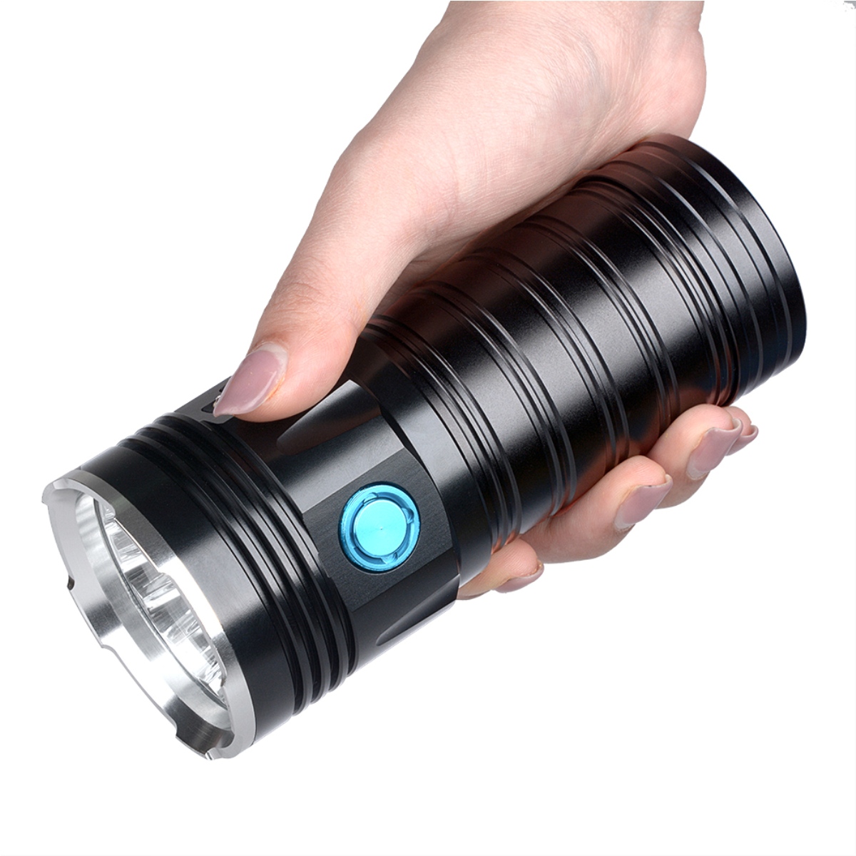 Linterna Táctica Led 18*T6 (Reflector Super Potente) / Recargable USB / Power Bank / Aleación Aluminio / +3500 Lúmenes - Alcance +200mts / 6000k / IP55 - Mod.SDK18MAX - Imagen 10