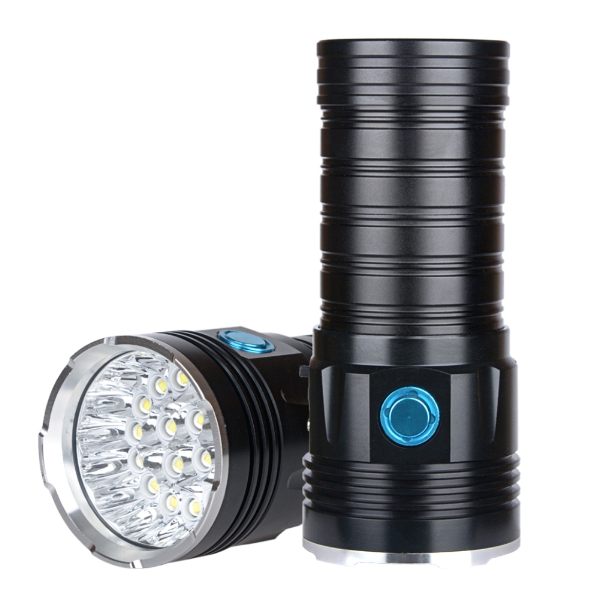 Linterna Táctica Led 18*T6 (Reflector Super Potente) / Recargable USB / Power Bank / Aleación Aluminio / +3500 Lúmenes - Alcance +200mts / 6000k / IP55 - Mod.SDK18MAX