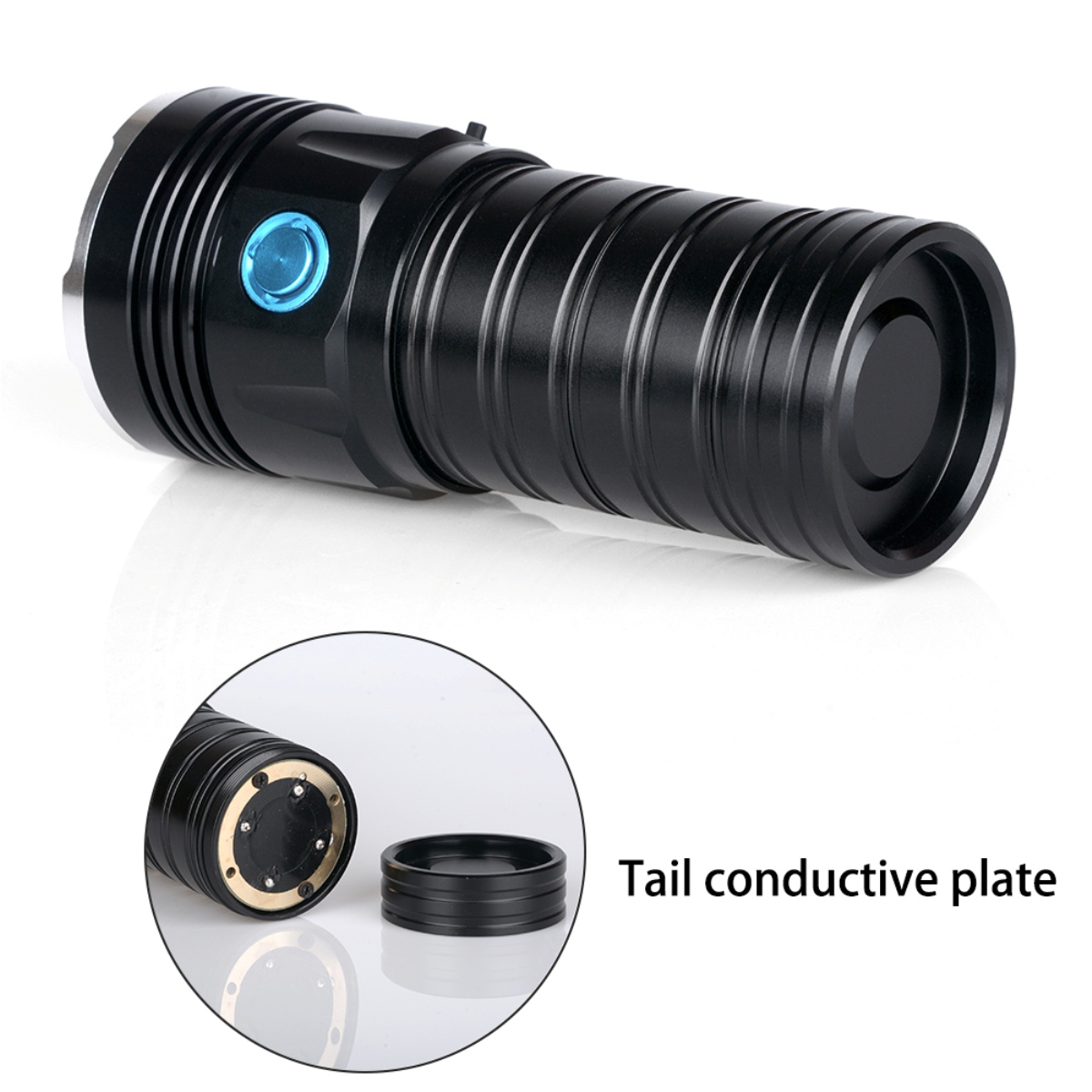 Linterna Táctica Led 18*T6 (Reflector Super Potente) / Recargable USB / Power Bank / Aleación Aluminio / +3500 Lúmenes - Alcance +200mts / 6000k / IP55 - Mod.SDK18MAX - Imagen 7