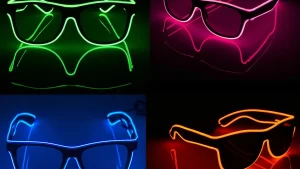 Lente Gafa Luminosas Luz Led Neón P/Fiestas Disfraces / Rave / DJ / Música Electrónica Cotillón Mod.FG05