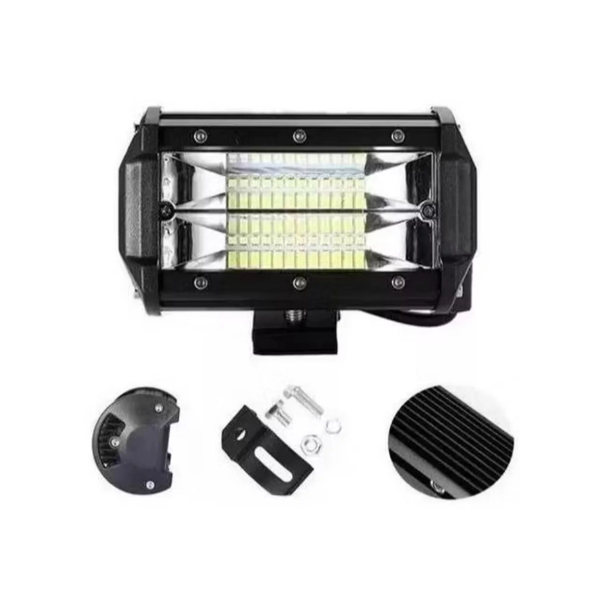 Foco Led Luz Día Caminero 12+12 Leds 12v-72w Power Light White 13.5cmx7cm Automóvil / Moto x Unidad - Mod.3103 - Imagen 5