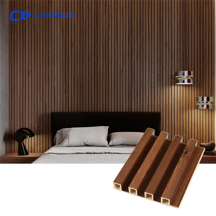 Paneles WPC Revestimiento Paredes & Cielorrazos Simil Madera Decorativos / Durabilidad / Inalterables / Insonorizantes / Medida Panel 16.5cmx2.5cmx2.9m - Mod.16525 Color WT039 (Marron Oscuro) - Imagen 8