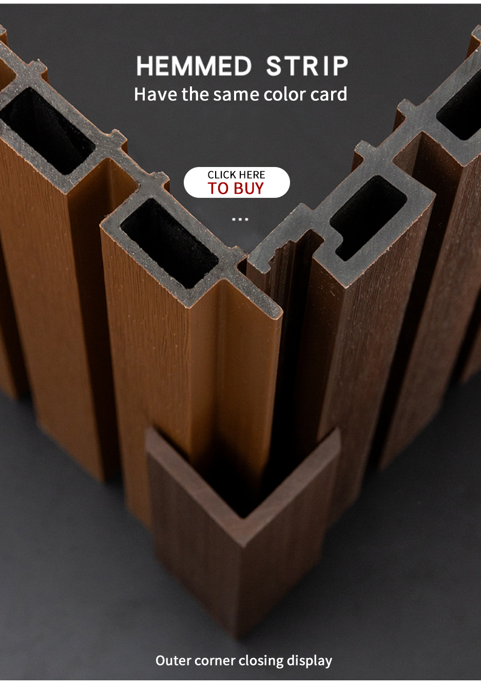 Paneles WPC Revestimiento Paredes & Cielorrazos Simil Madera Decorativos / Durabilidad / Inalterables / Insonorizantes / Medida Panel 16.5cmx2.5cmx2.9m - Mod.16525 Color WT039 (Marron Oscuro) - Imagen 9