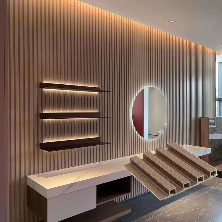 Paneles WPC Revestimiento Paredes & Cielorrazos Simil Madera Decorativos / Durabilidad / Inalterables / Insonorizantes / Medida Panel 16.5cmx2.5cmx2.9m - Mod.16525 Color WT039 (Marron Oscuro) - Imagen 11