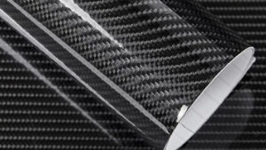 Film Vinilo Autoadhesivo Fibra de Carbono 6D Negro C/Canales Aire 1.52m x 0.66m (M2)