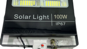 Foco Solar 100w C/Panel Solar & Soporte / Control / Fotocelula / Luz Fría