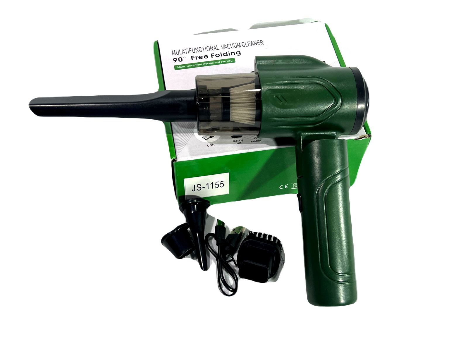 Aspiradora Sopladora 3en1 Inalámbrica Batería Recargable Multiuso Auto / Hogar + Microfibra 30x30 / Mod. JS-1155 - Imagen 3
