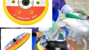 Plato 6"-150mm C/Velcro ( Backing Plate) P/Lijadora Rotorbital Neumática / Perforado Aspiración / Tornillo M8