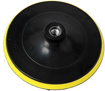 Plato Pulidora 7"/180mm C/Velcro P/Pads o Discos Lija Rosca Central 14mm