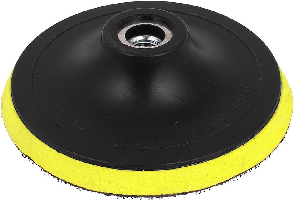 Plato Pulidora 7"/180mm C/Velcro P/Pads o Discos Lija Rosca Central 14mm - Imagen 4