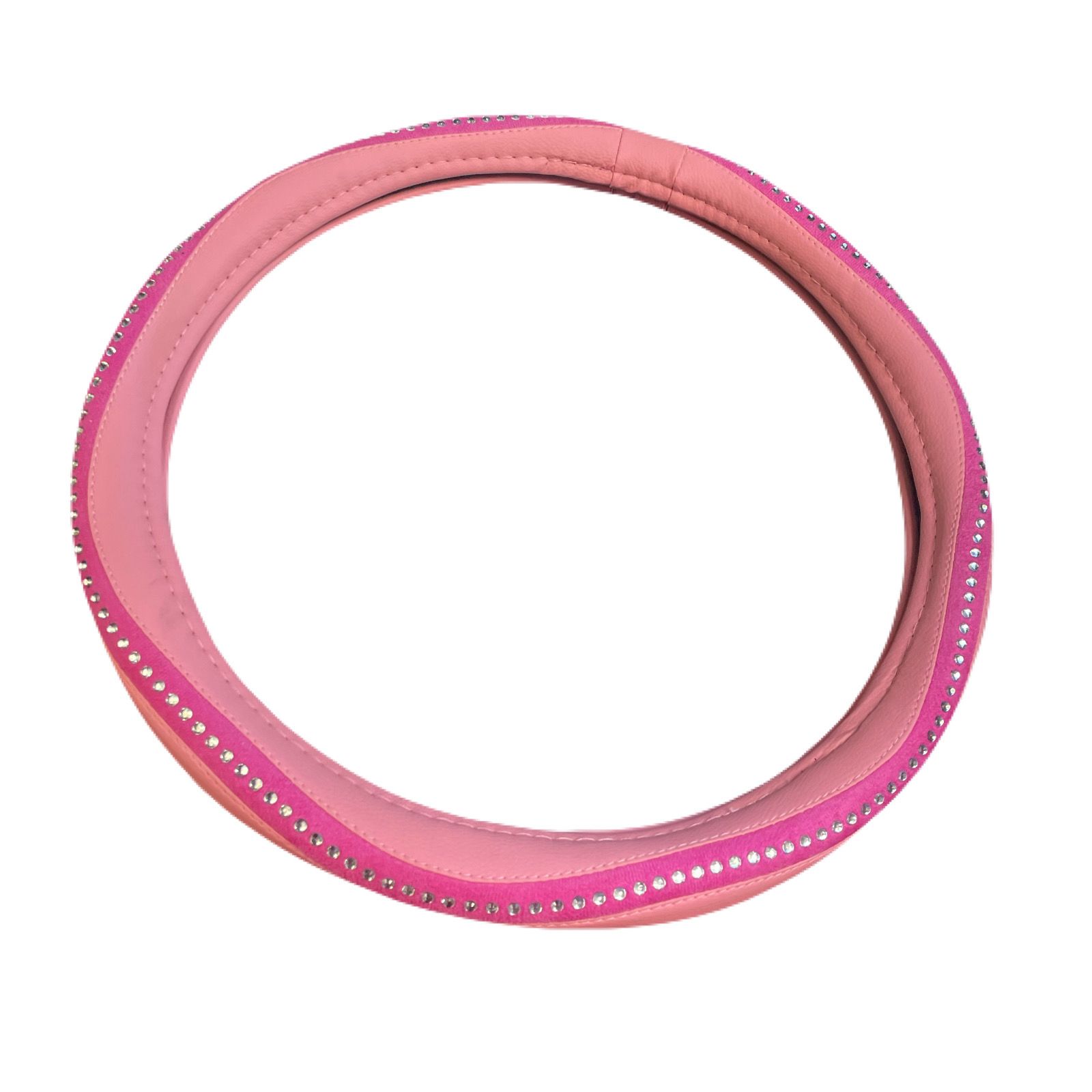 Cubre Volante Universal PVC C/ Detalle Rosado - Diámetro 38cm Dama / Femenino - Imagen 3