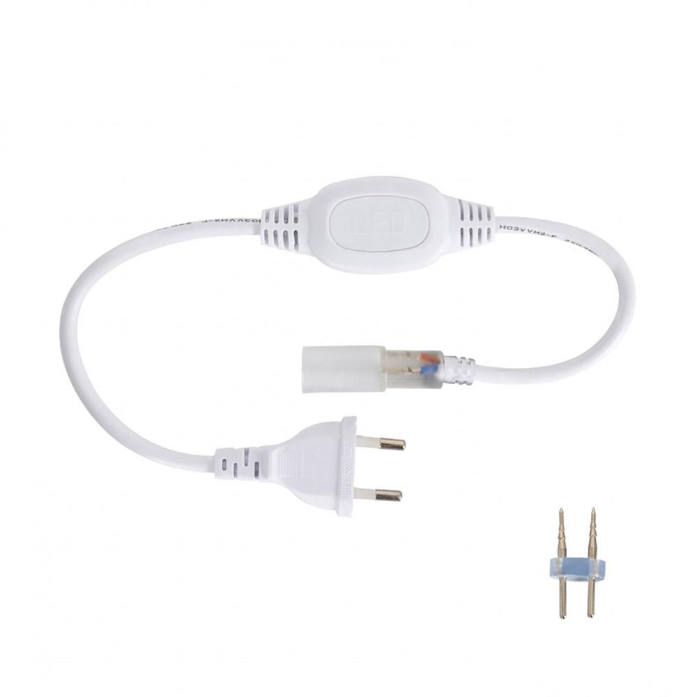 Rectificador Conector 2 Pins P/Tiras Cables Luz Led / Tipo Neón a 220V - Incluye Enchufe 2 Patas - Mod.6041 - Imagen 4