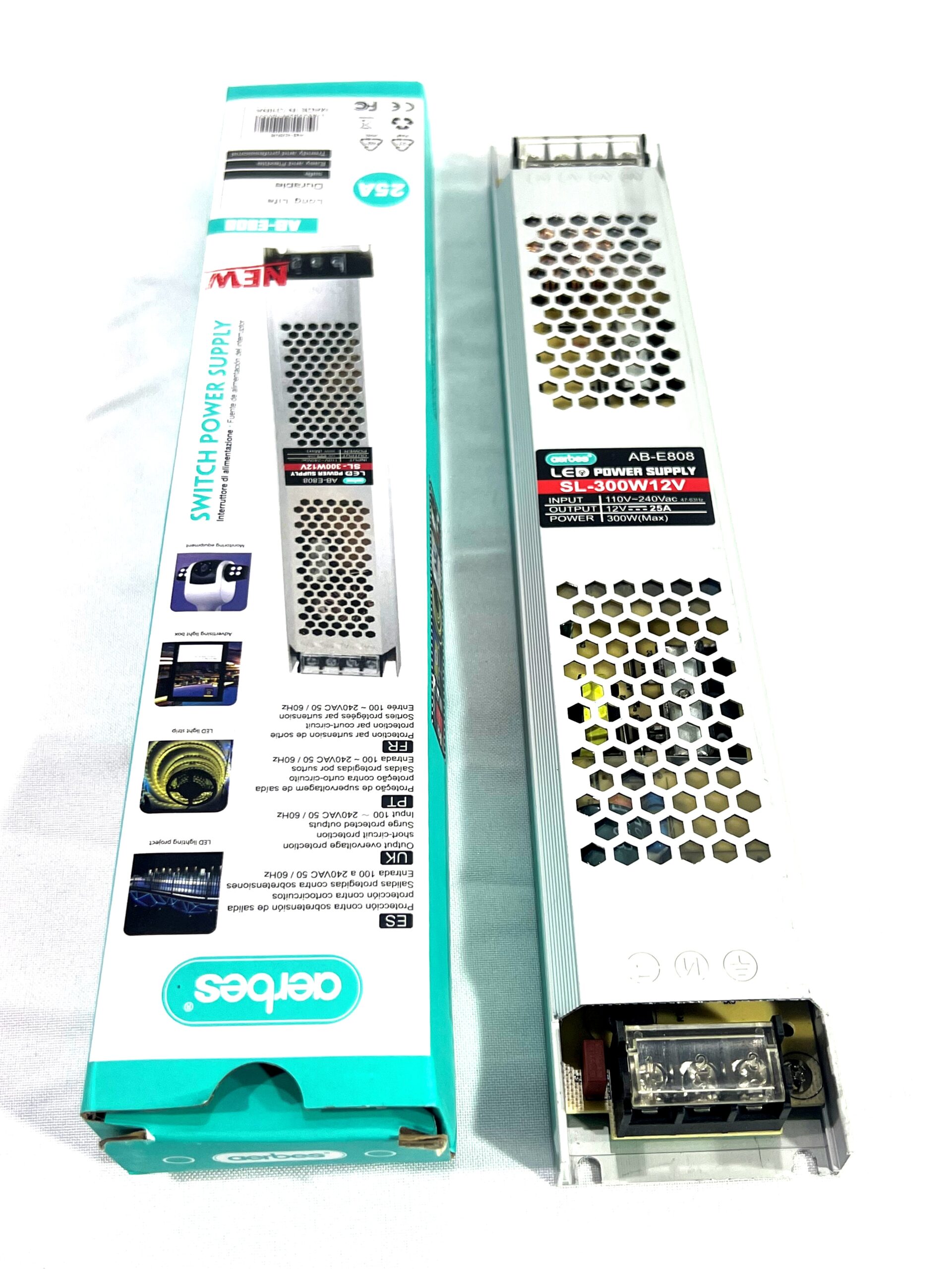 Transformador 110v-240v-12v - 25A 300w ( Silencioso ) USO: Luces Leds / Cables Luz Neón / Cerraduras Electromagnéticas / Etc - Mod.AB-E808 - Imagen 10
