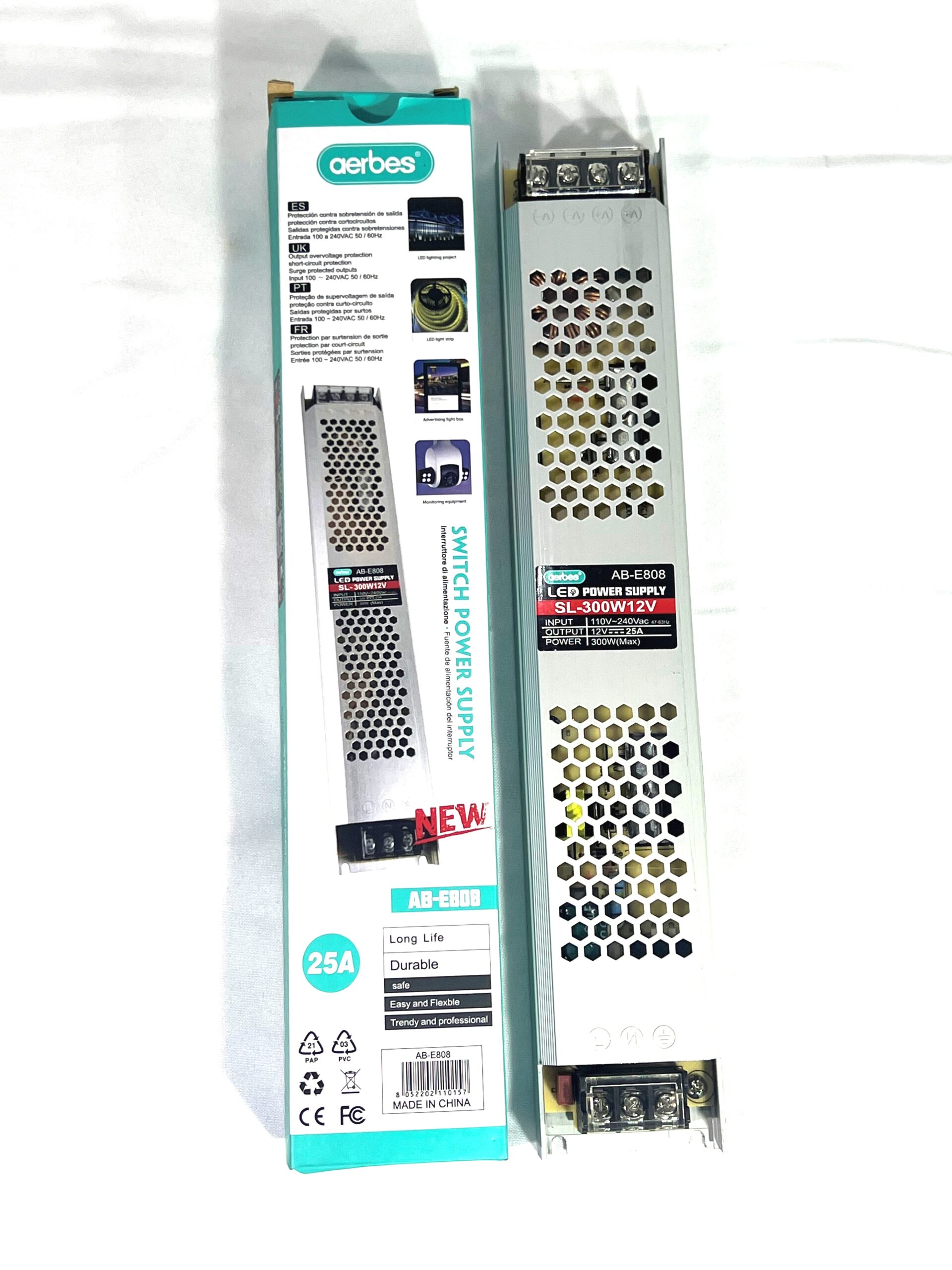 Transformador 110v-240v-12v - 25A 300w ( Silencioso ) USO: Luces Leds / Cables Luz Neón / Cerraduras Electromagnéticas / Etc - Mod.AB-E808 - Imagen 9