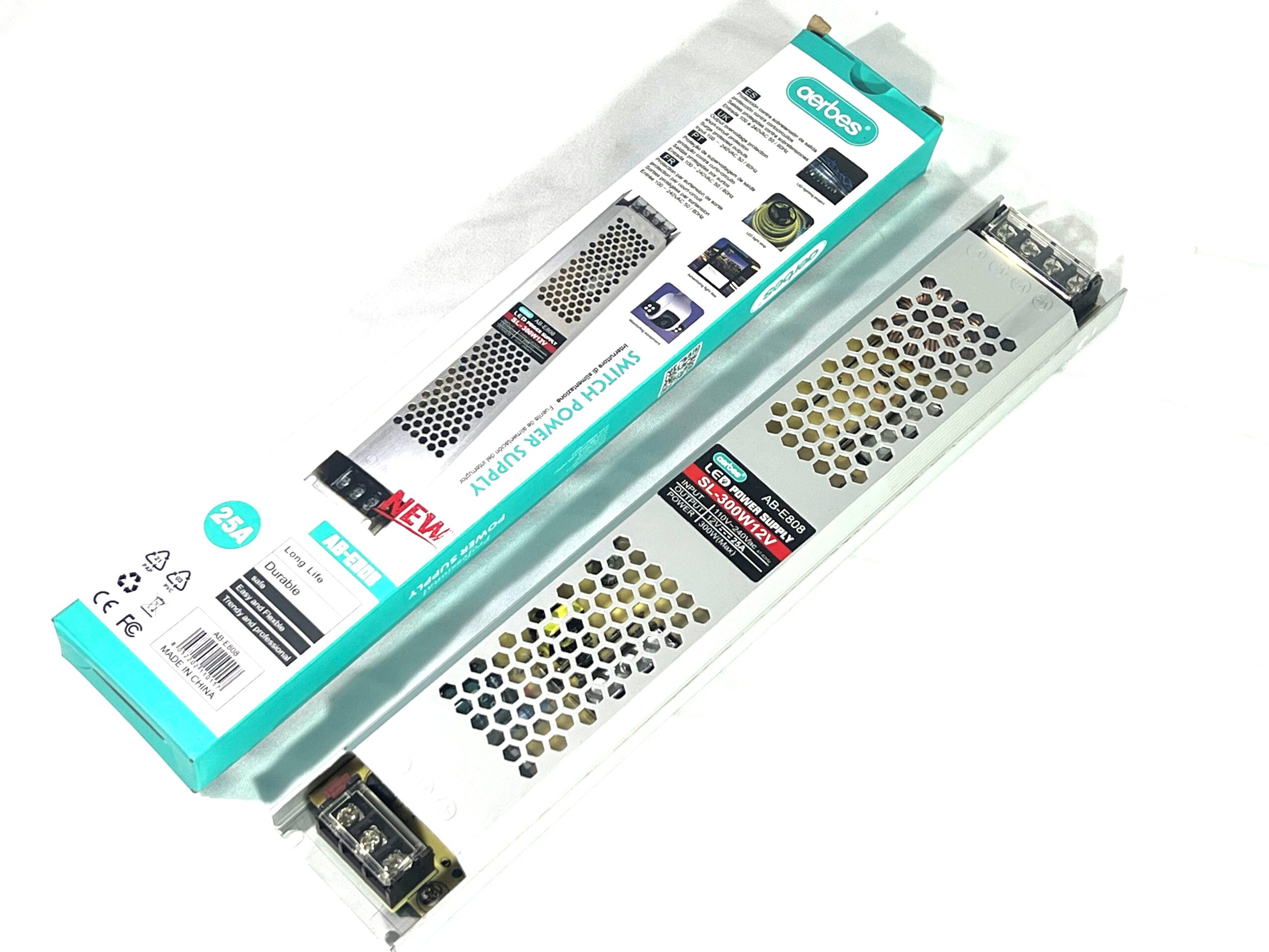 Transformador 110v-240v-12v - 25A 300w ( Silencioso ) USO: Luces Leds / Cables Luz Neón / Cerraduras Electromagnéticas / Etc - Mod.AB-E808 - Imagen 8
