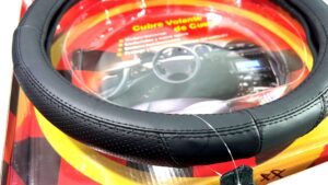 Cubre Volante Eco-Cuero Calidad Negro Diámetro 38cm Mod.B779-BLK