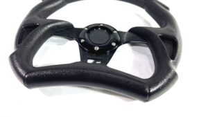 Volante Deportivo Negro-Negro 30cm (Centro Plano) Tuning Automóvil Mod.5117