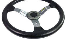 Volante Deportivo Negro-Titanio 35cm (Centro Desplazado) Tuning Automóvil Mod.5125