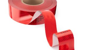 Cinta Reflectiva Prismatic Roja Seguridad Camión Carros Pisos 5cm x Metro Lineal - Mod.CCC