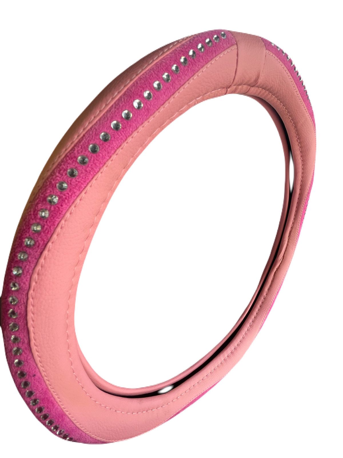 Cubre Volante Universal PVC C/ Detalle Rosado - Diámetro 38cm Dama / Femenino - Imagen 7