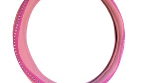 Cubre Volante Universal PVC C/ Detalle Rosado - Diámetro 38cm Dama / Femenino